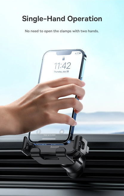 Baseus Car Gravity Phone Holder Strip Air Vent Universal Telephone Support in Car GPS Mount For iPhone 13 14 Pro Max Xiaomi Vivo