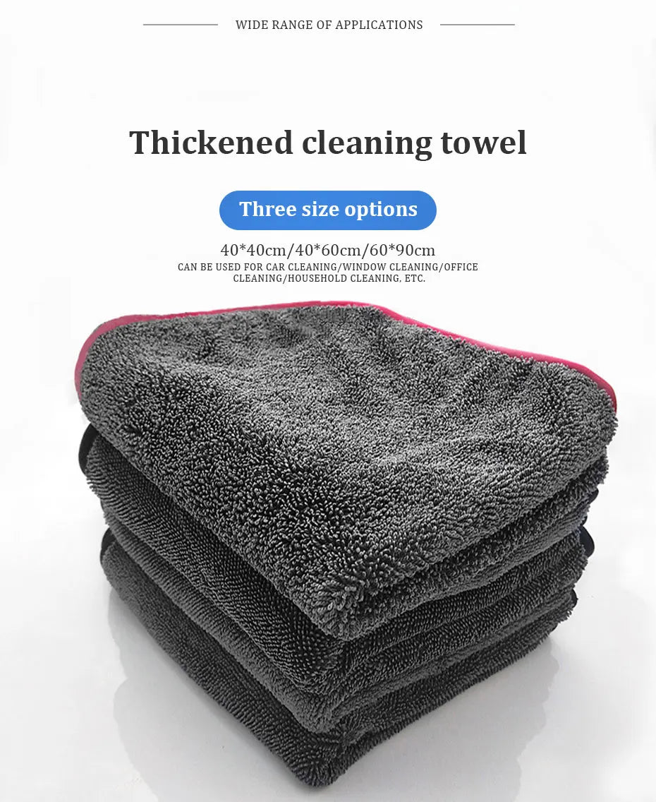 600GSM Premium Microfiber Towels for Car Care - Ultra-Absorbent Drying Cloth for Detailing Wash And Cleaning