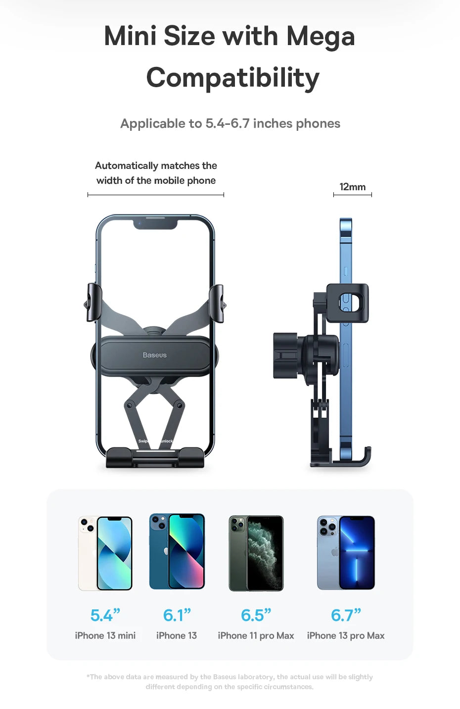 Baseus Car Gravity Phone Holder Strip Air Vent Universal Telephone Support in Car GPS Mount For iPhone 13 14 Pro Max Xiaomi Vivo