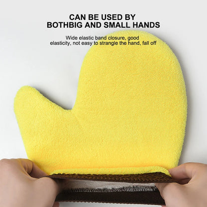 🧽 SeaMetal™ – Dwustronna Mikrofibrowa Rękawica do Mycia Samochodu z Gęstego Pluszu Coral Fleece