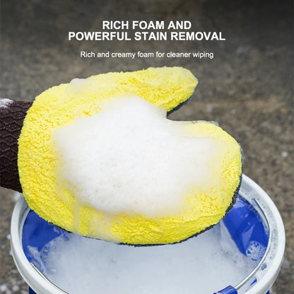 🧽 SeaMetal™ – Dwustronna Mikrofibrowa Rękawica do Mycia Samochodu z Gęstego Pluszu Coral Fleece