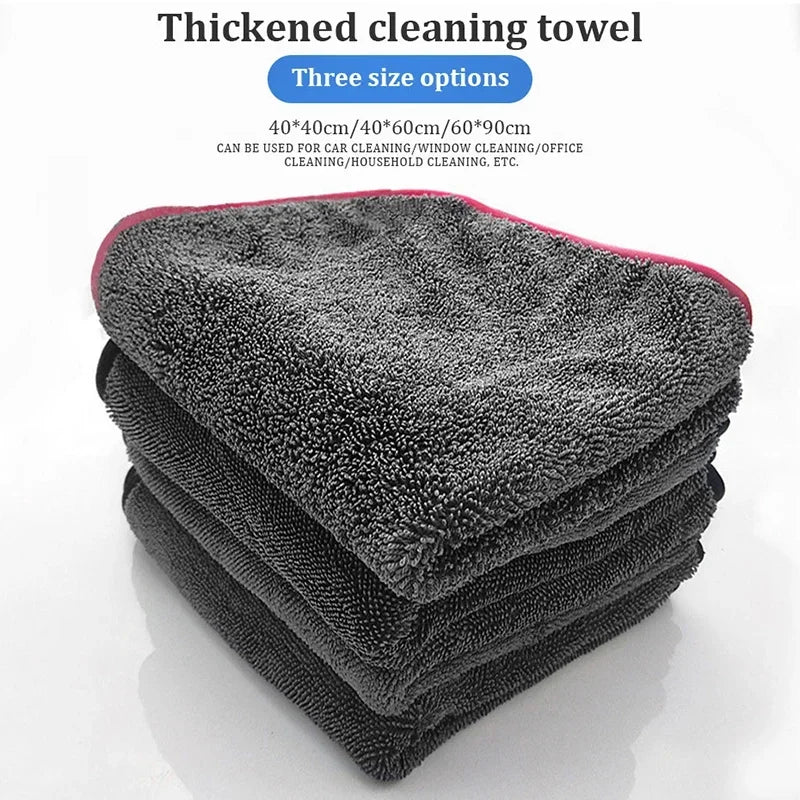 600GSM Premium Microfiber Towels for Car Care - Ultra-Absorbent Drying Cloth for Detailing Wash And Cleaning