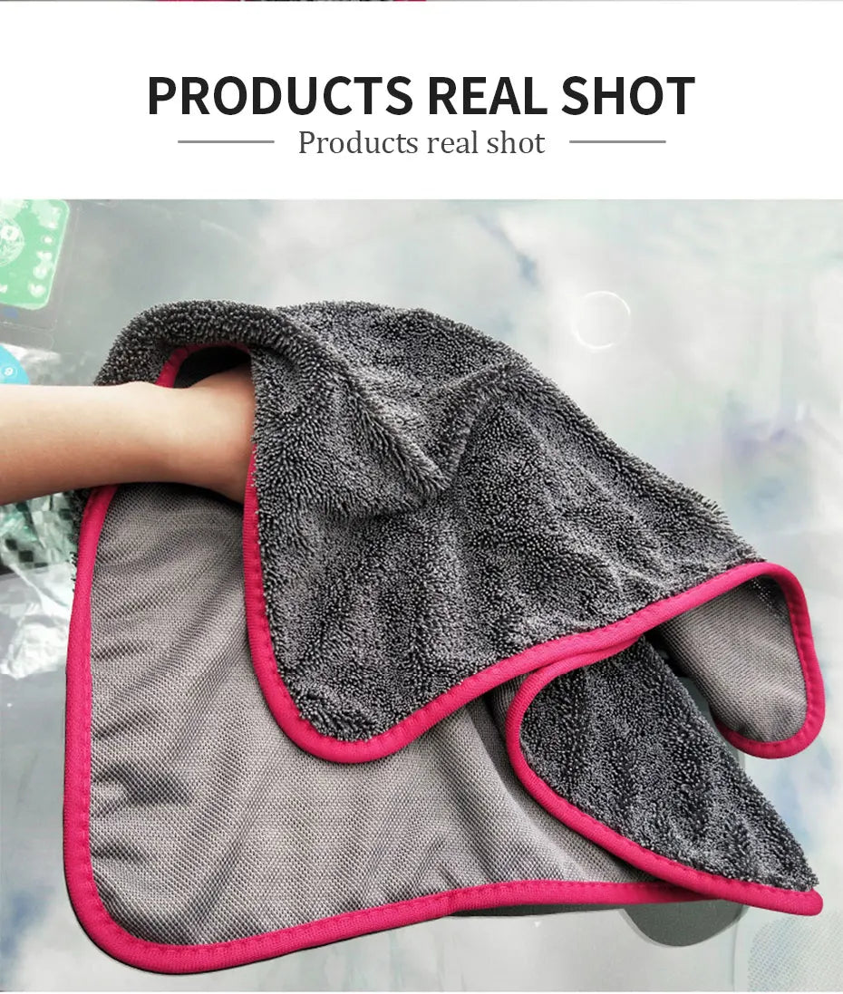 600GSM Premium Microfiber Towels for Car Care - Ultra-Absorbent Drying Cloth for Detailing Wash And Cleaning
