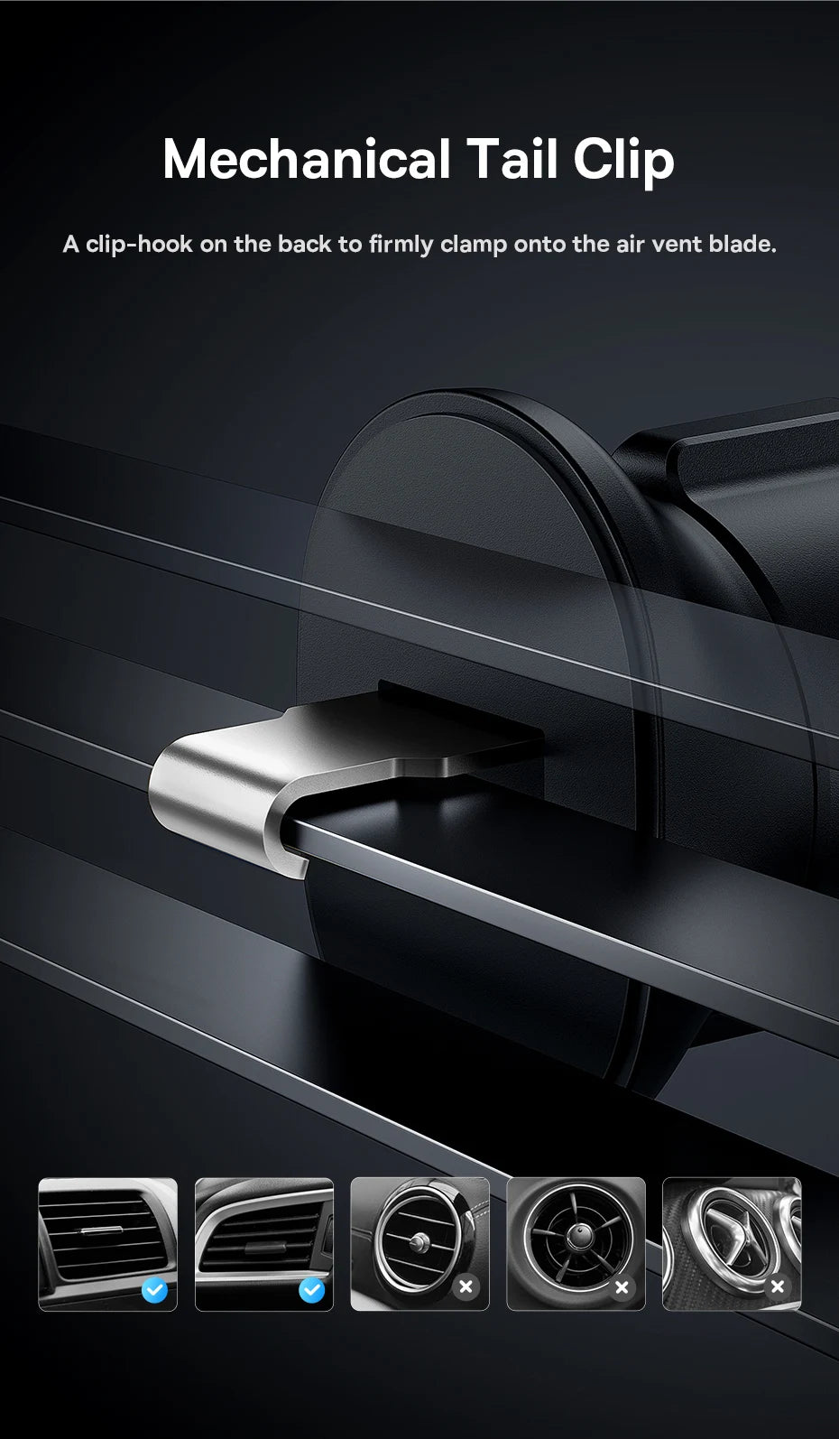 Baseus Car Gravity Phone Holder Strip Air Vent Universal Telephone Support in Car GPS Mount For iPhone 13 14 Pro Max Xiaomi Vivo