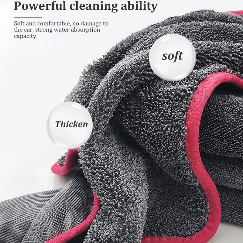 600GSM Premium Microfiber Towels for Car Care - Ultra-Absorbent Drying Cloth for Detailing Wash And Cleaning