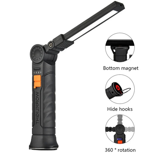 MotoMagnaLight 360 Pro – magnetyczna, mocna i profesjonalna latarka.